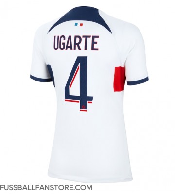 Paris Saint-Germain Manuel Ugarte #4 Replik Auswärtstrikot Damen 2023-24 Kurzarm